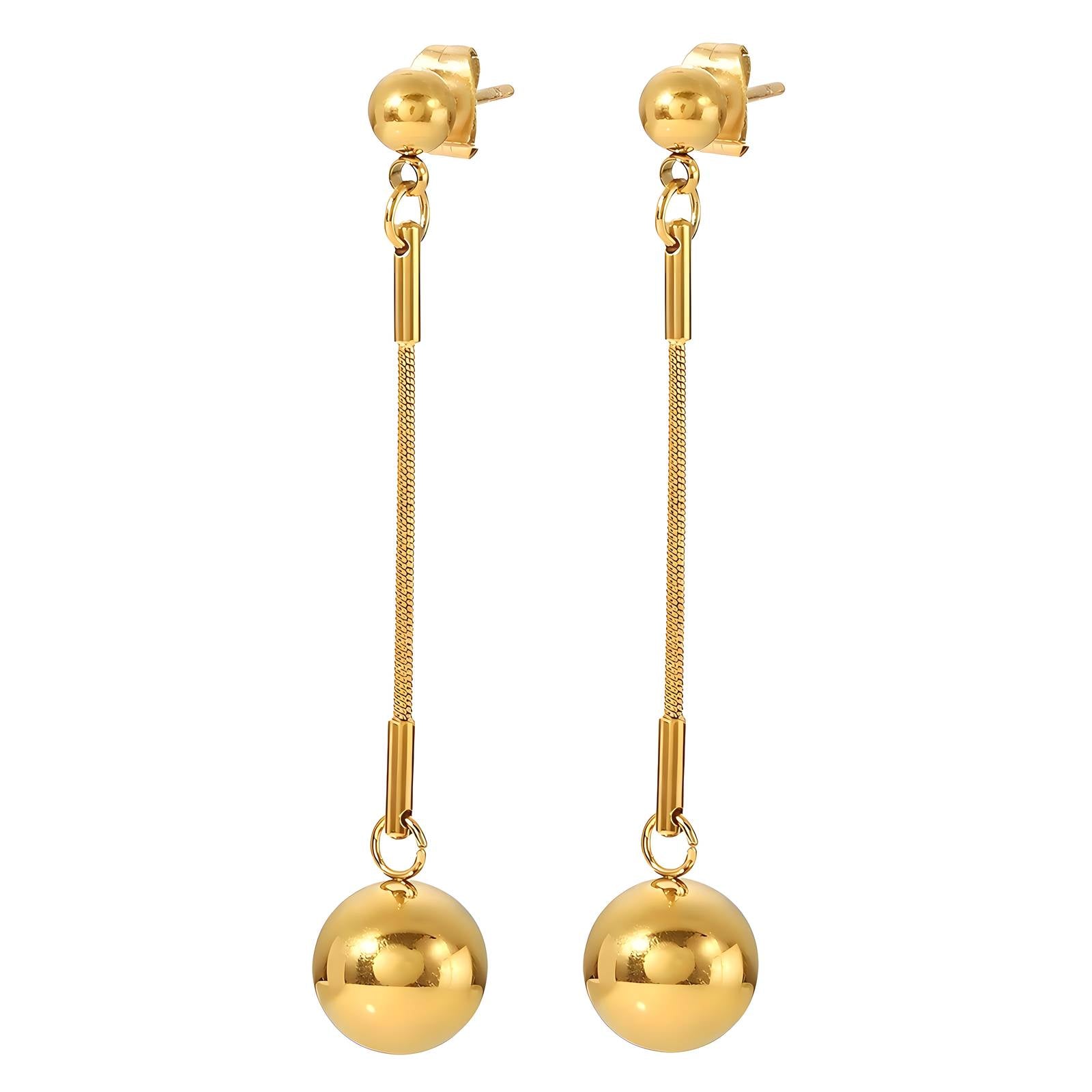 Elegant 18K Gold Plated Stainless Steel Earrings