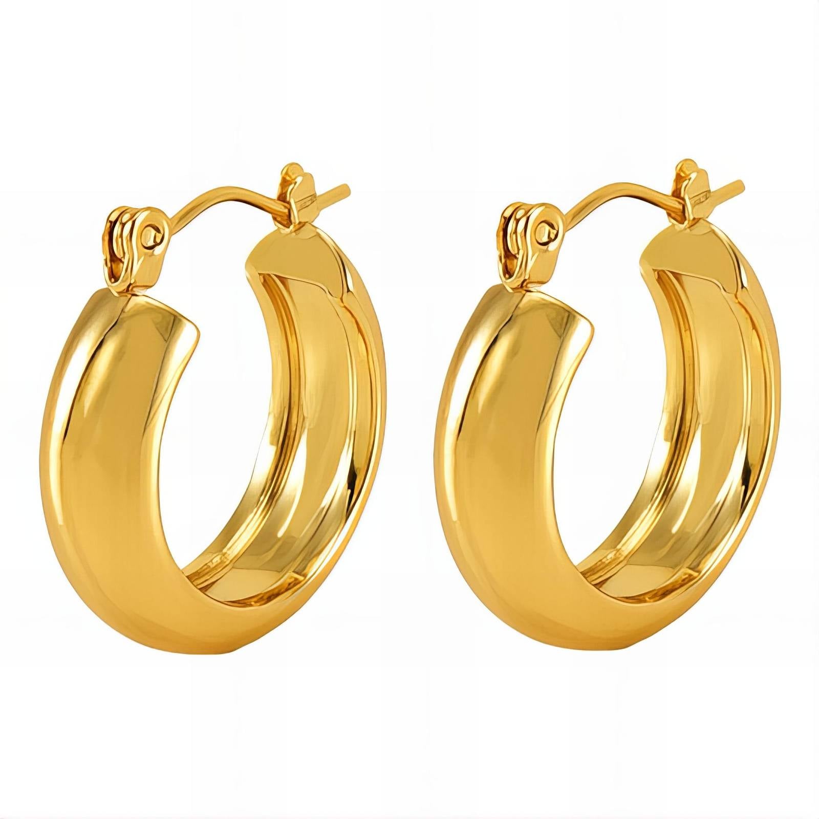 Elegant 18K Gold Plated Stainless Steel Earrings