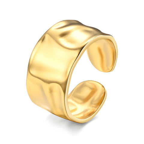 18K gold plated Stainless steel finger ring, Intensity