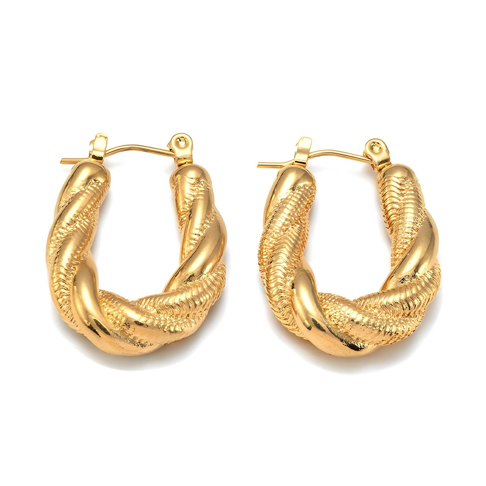 Elegant 18K Gold Plated Stainless Steel Earrings