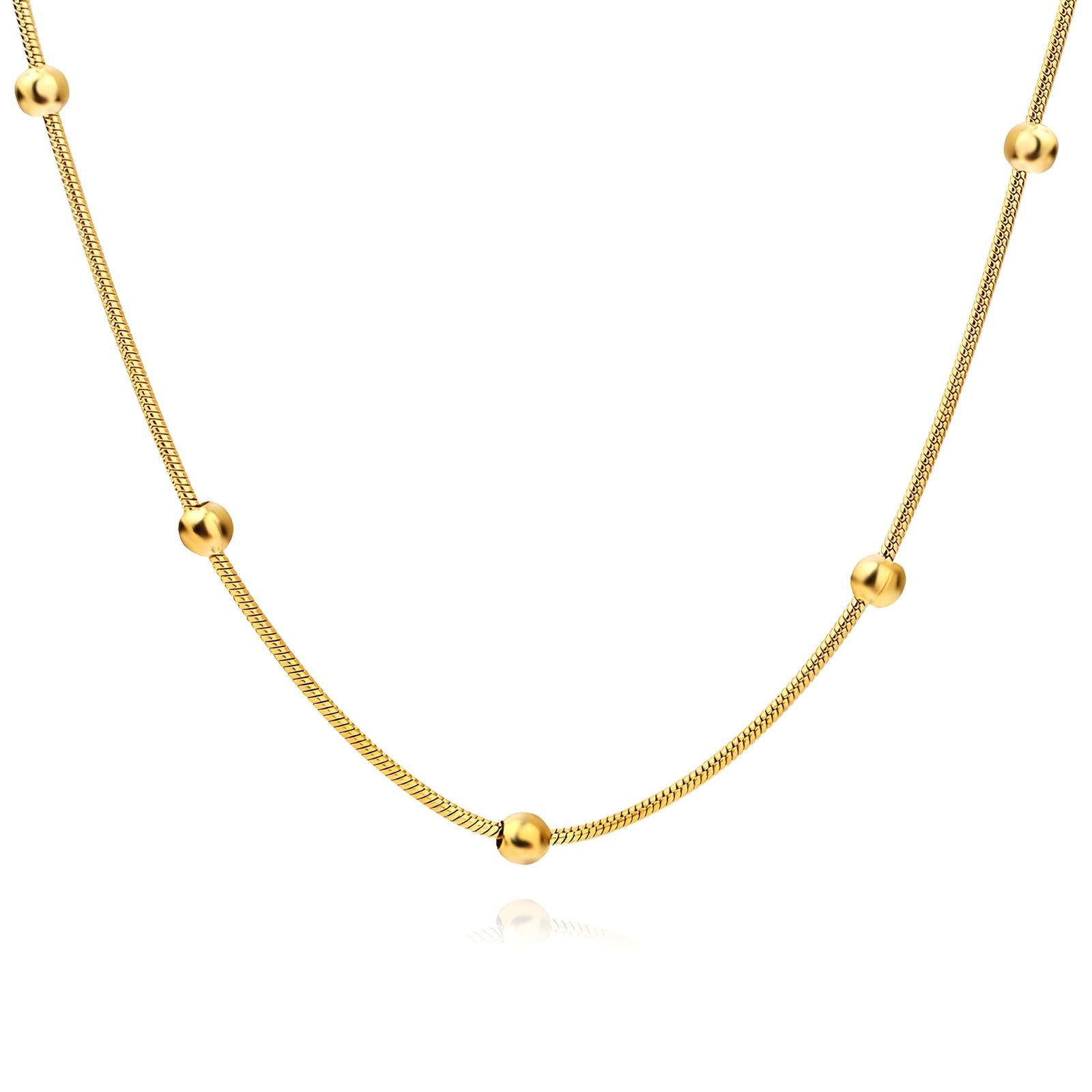 18K gold plated Stainless steel necklace, Intensity