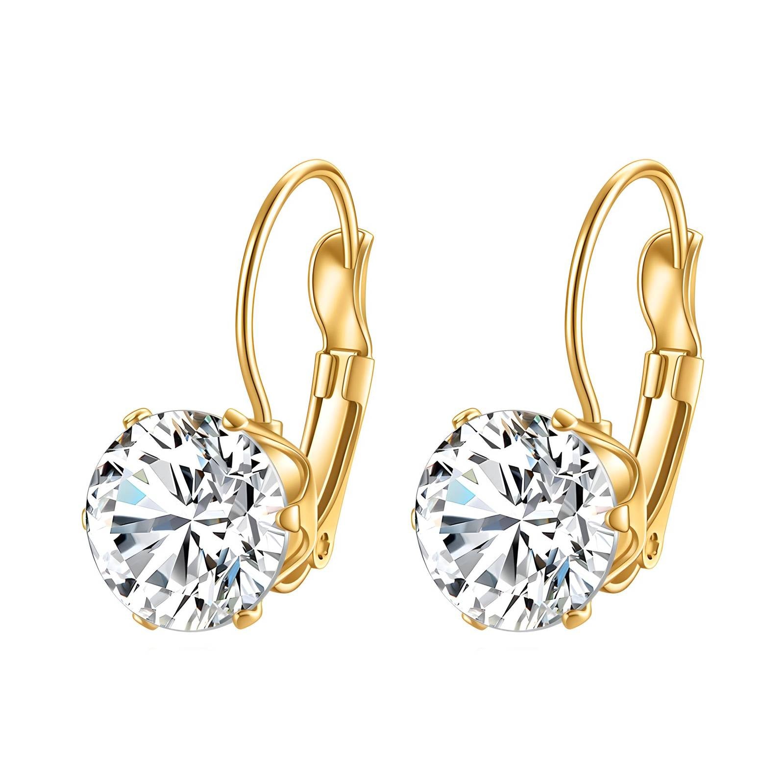 Elegant 18K Gold Plated Stainless Steel Earrings