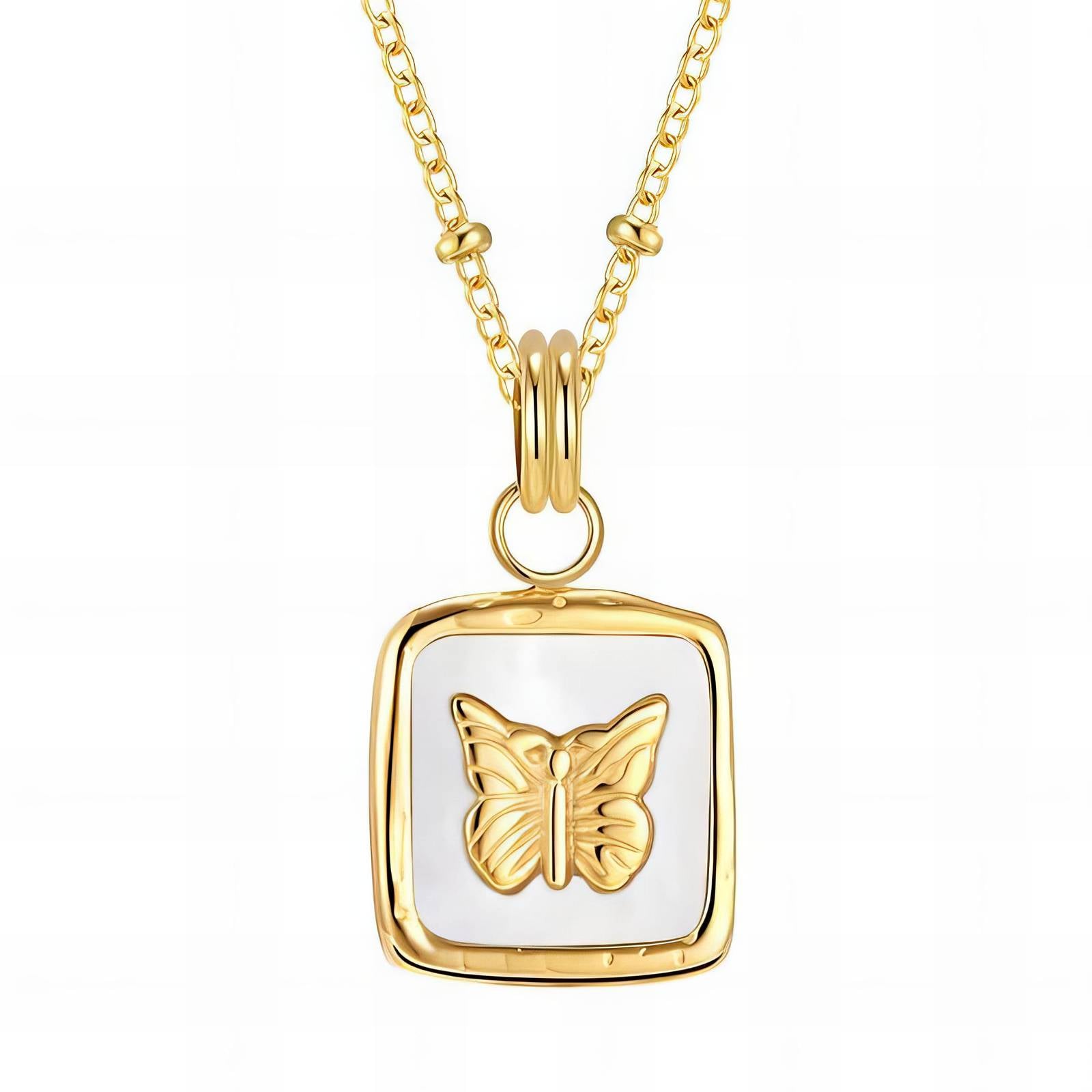 Elegant 18K Gold Plated Butterfly Butterfly Necklace