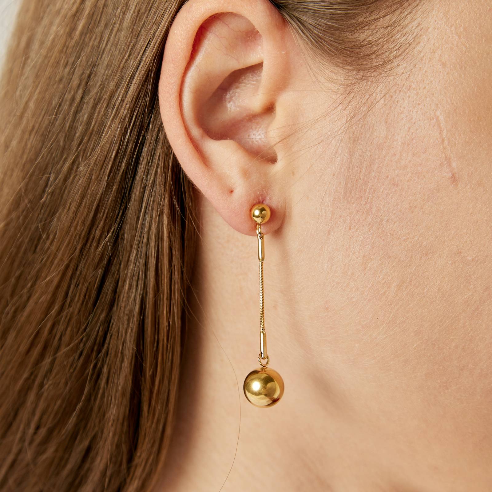 Elegant 18K Gold Plated Stainless Steel Earrings