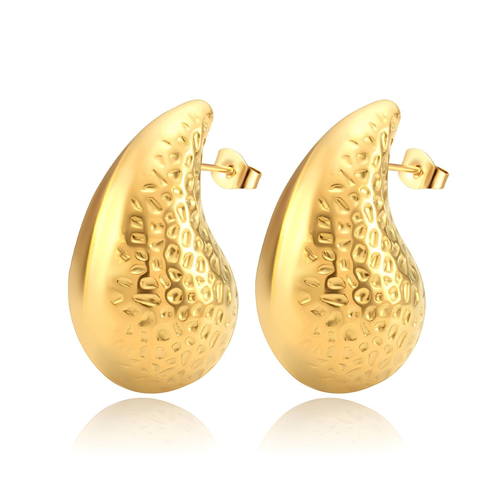 Elegant 18K Gold Plated Stainless Steel Earrings