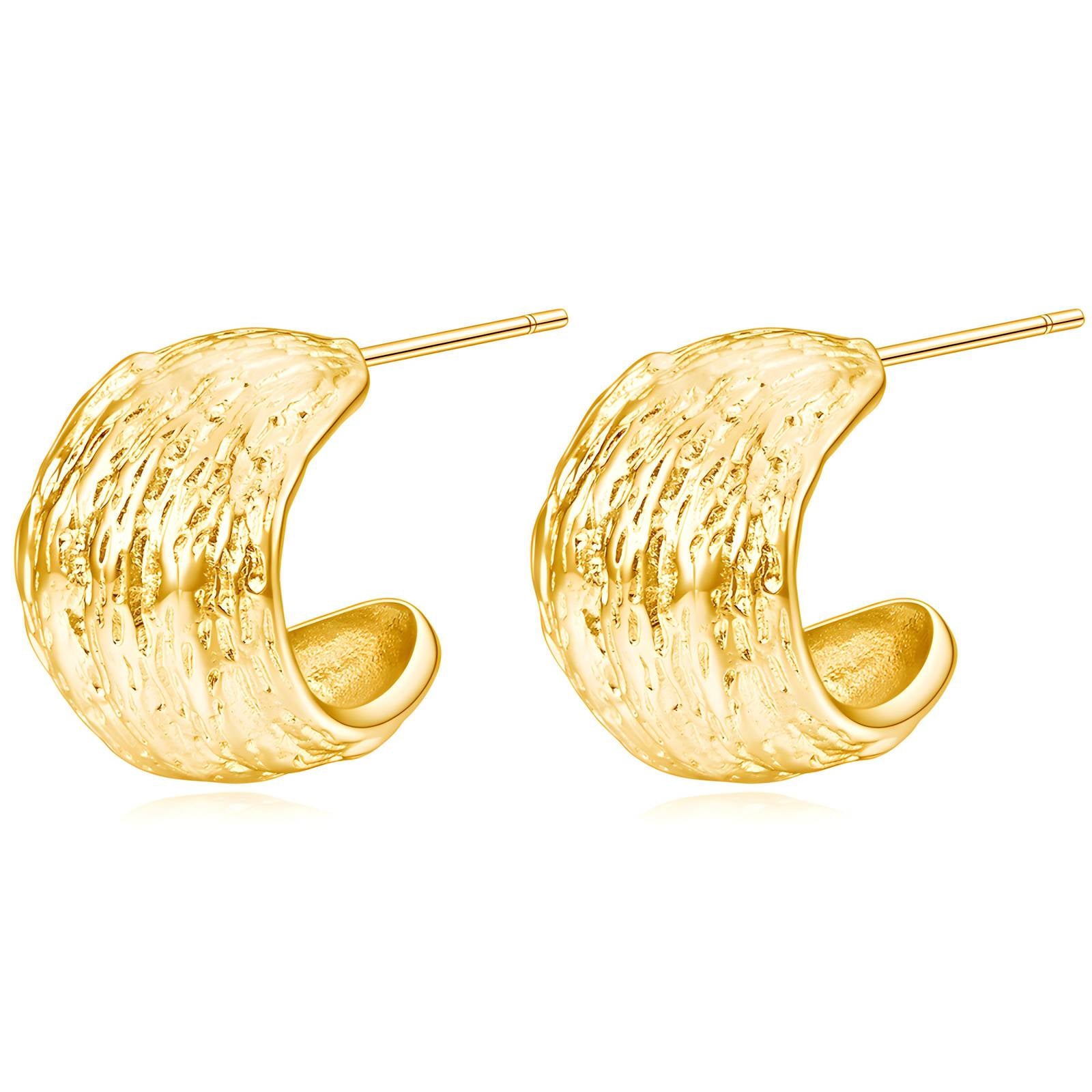 Elegant 18K Gold Plated Stainless Steel Earrings