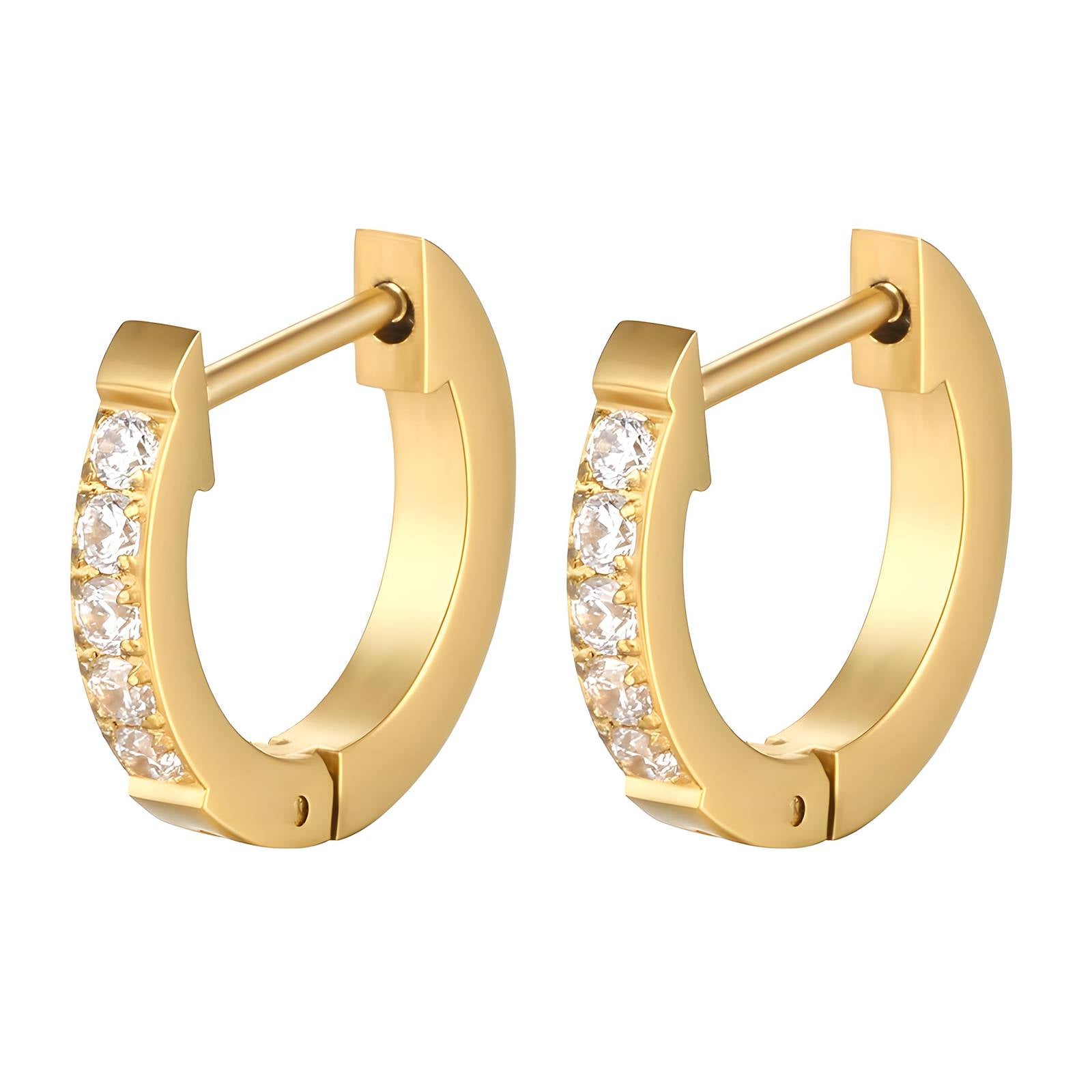 Elegant 18K Gold Plated Stainless Steel Earrings