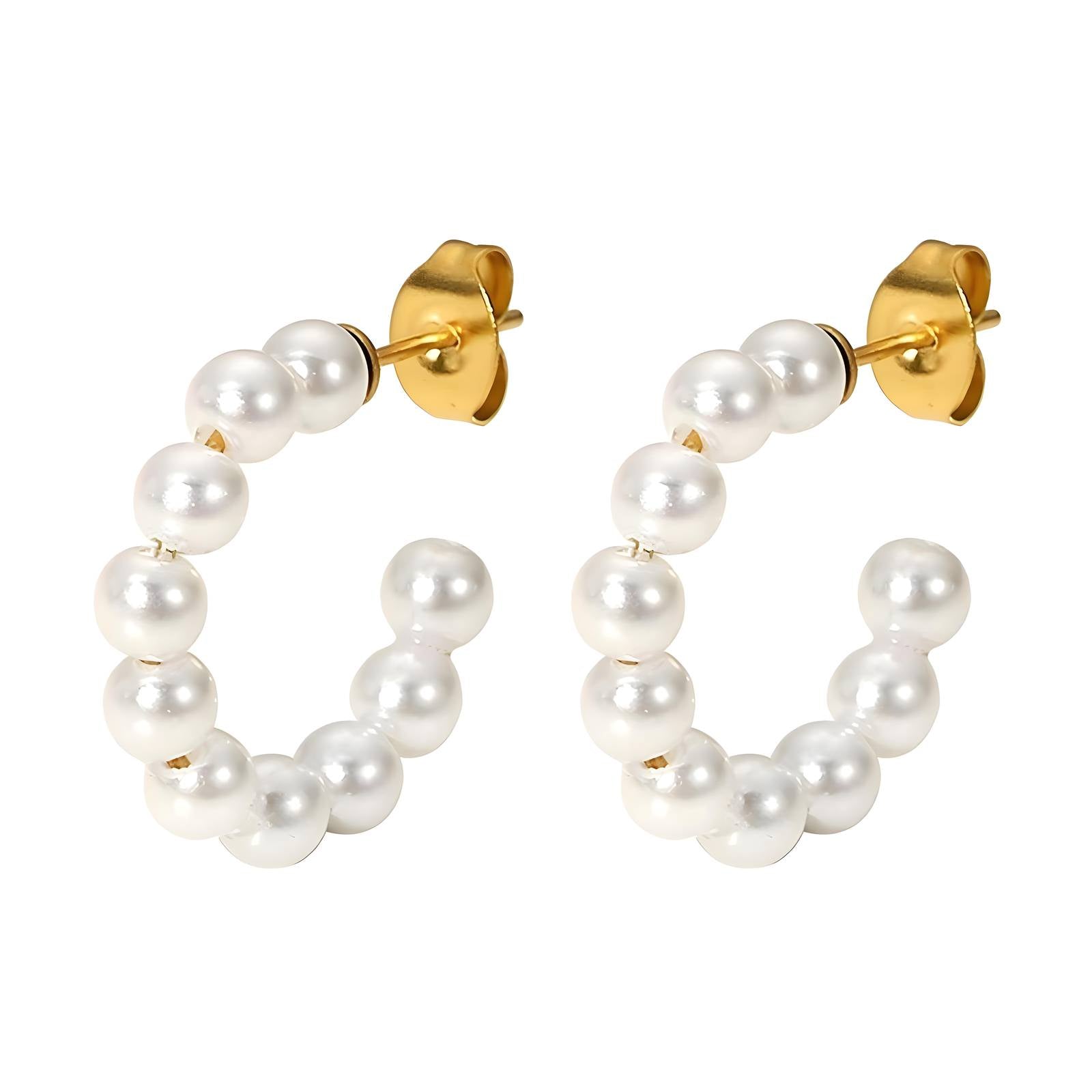 Elegant 18K Gold Plated Stainless Steel Earrings