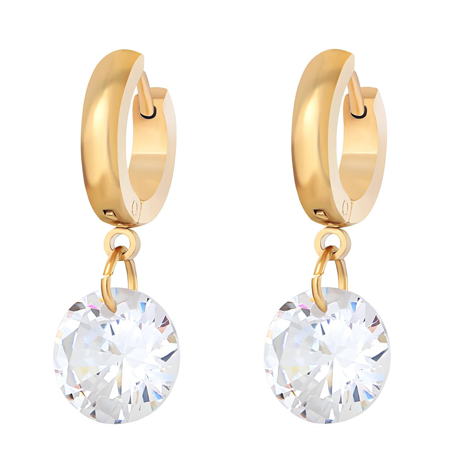 Elegant 18K Gold Plated Stainless Steel Earrings