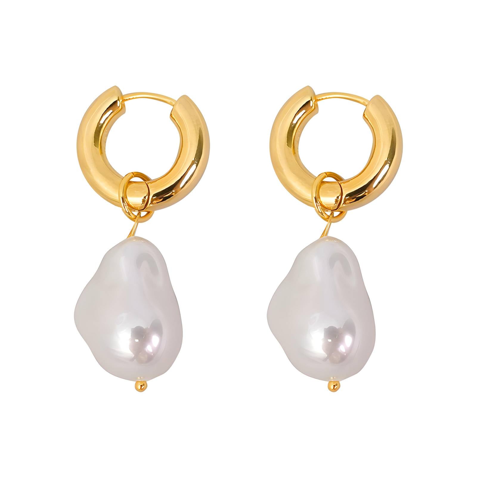 Elegant 18K Gold Plated Stainless Steel Earrings