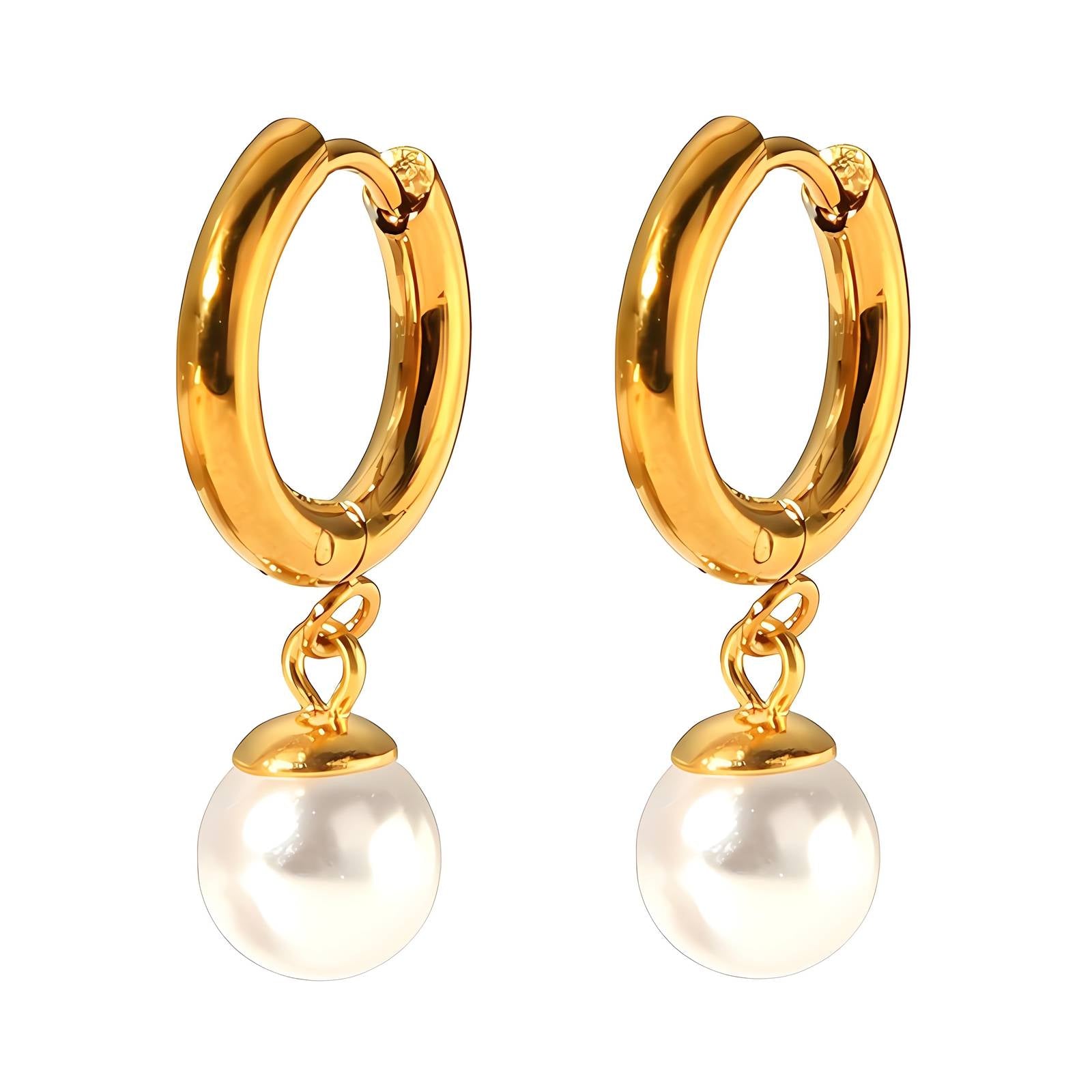 18K gold plated Stainless steel earrings, Intensity