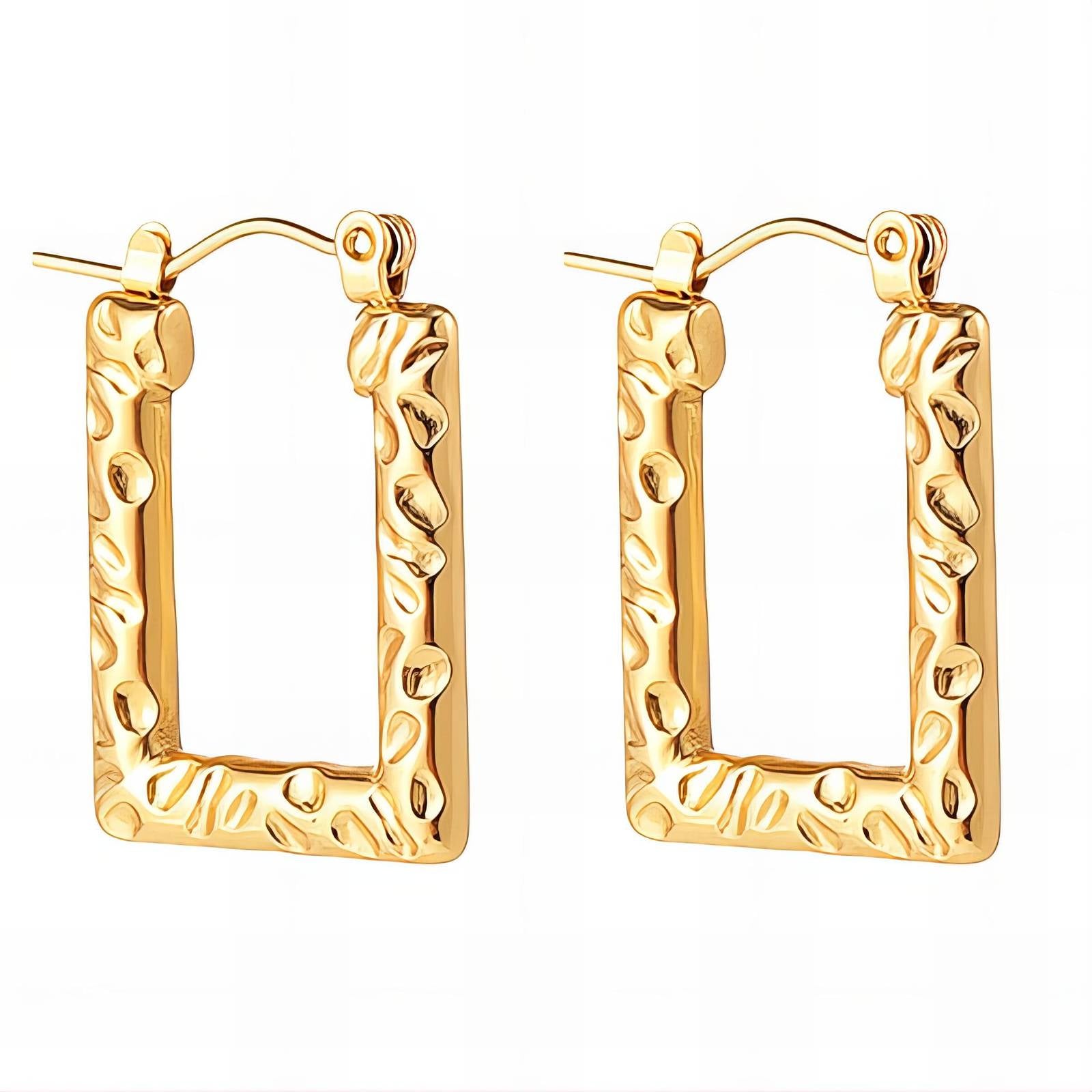 Elegant 18K Gold Plated Stainless Steel Earrings