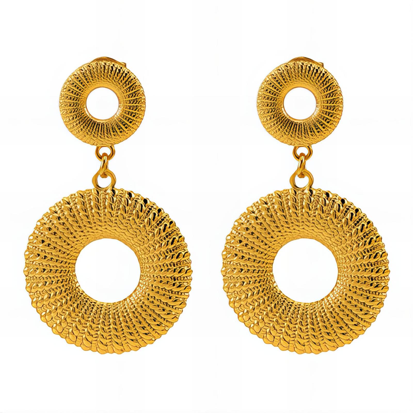 Elegant 18K Gold Plated Stainless Steel Earrings