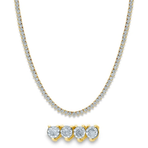 Necklace With 2.11 Carat TW Of Diamonds In 10K Gold