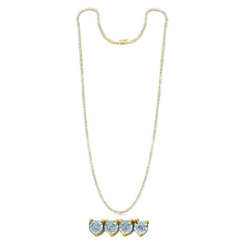 Necklace With 1.71 Carat TW Of Diamonds In 10K Yellow Gold