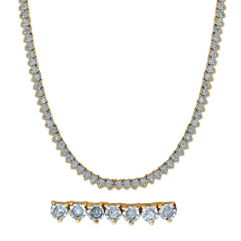 Necklace With 1.84 Carat TW Of Diamonds In 10K Gold