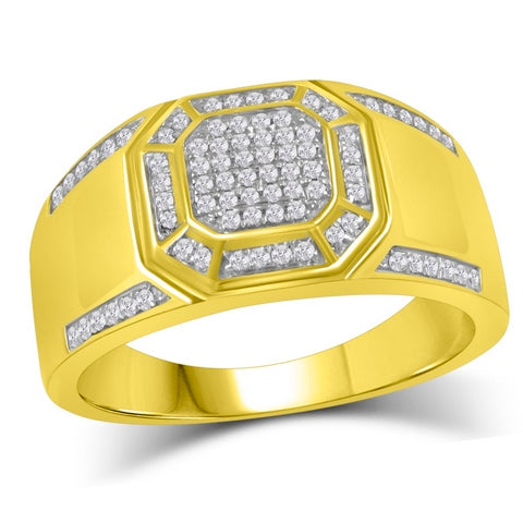 Men's Ring With 0.24 Carat TW Of Diamonds In 10K Yellow Gold