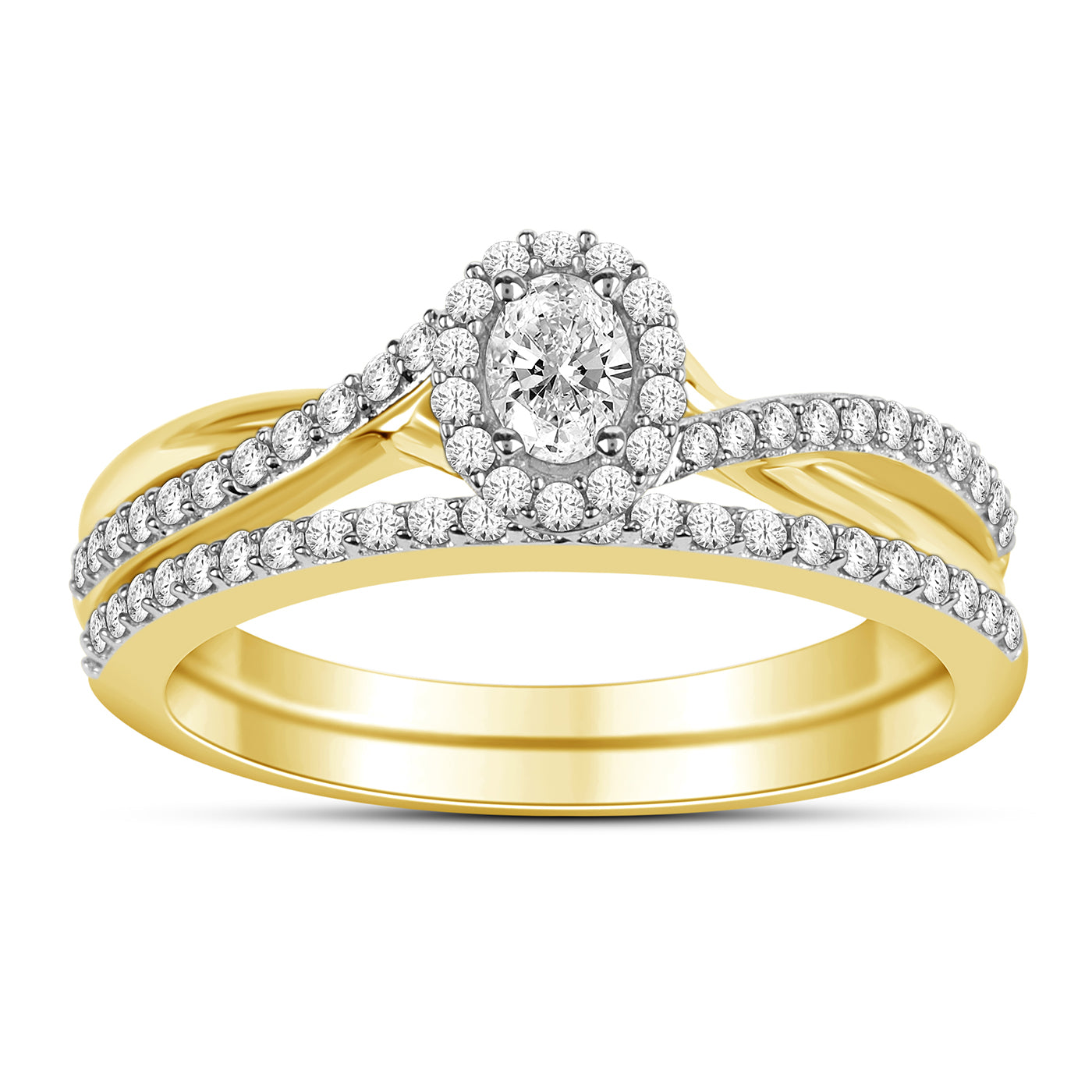 Solitaire Round Engagement / Promise Ring with 0.50 Carat TW of Diamonds in 14K Yellow Gold