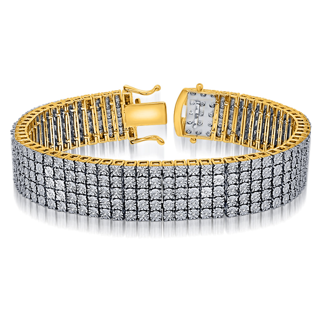 Fanuc Bracelet With 0.66 Carat TW Of Diamonds In Silver 925
