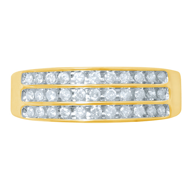 Men's Ring / Band With 0.46 Carat TW Of Diamonds In 10K Yellow Gold