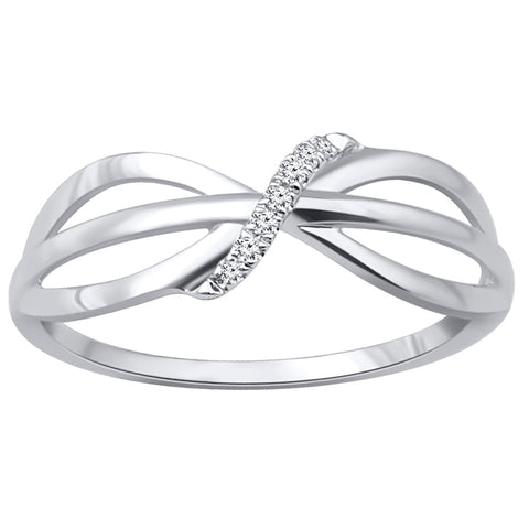 Promise Ring With 0.03 Carat TW Of Diamonds In 14K White Gold